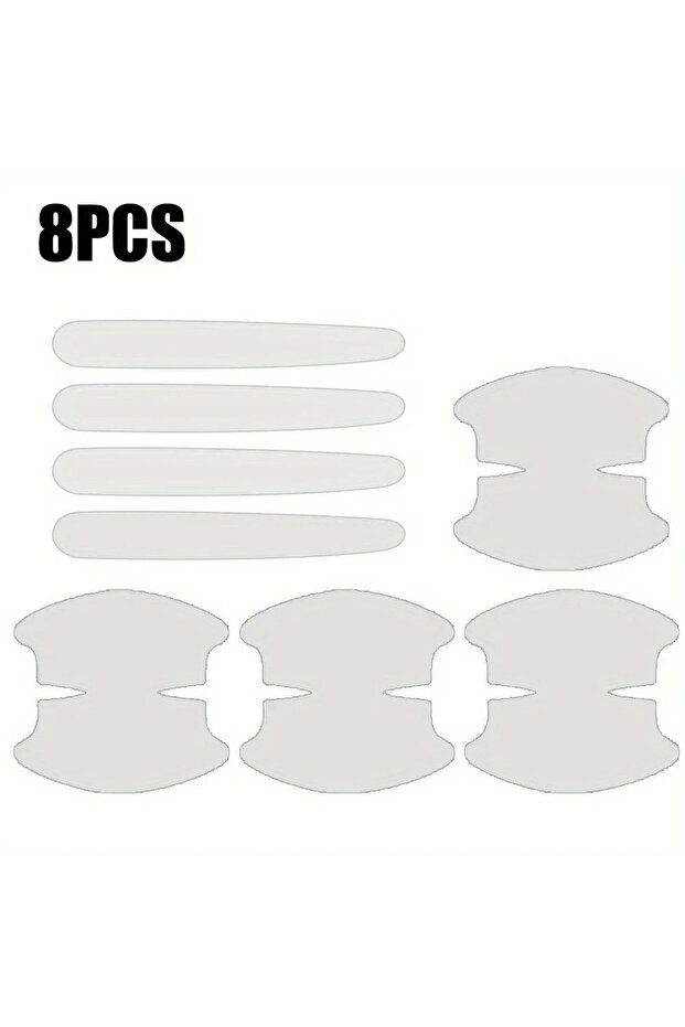 4XL 8pcs Anti-scratch Car Sticker Clear Door Handle Bowl Protective Strip Car Handle Tape Protection
