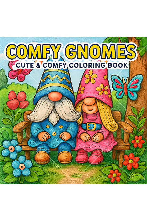 MULTI COMFY GNOMES : Coloring Book for Adults Featuring Cute Cozy Daily Activities for Relaxation (C