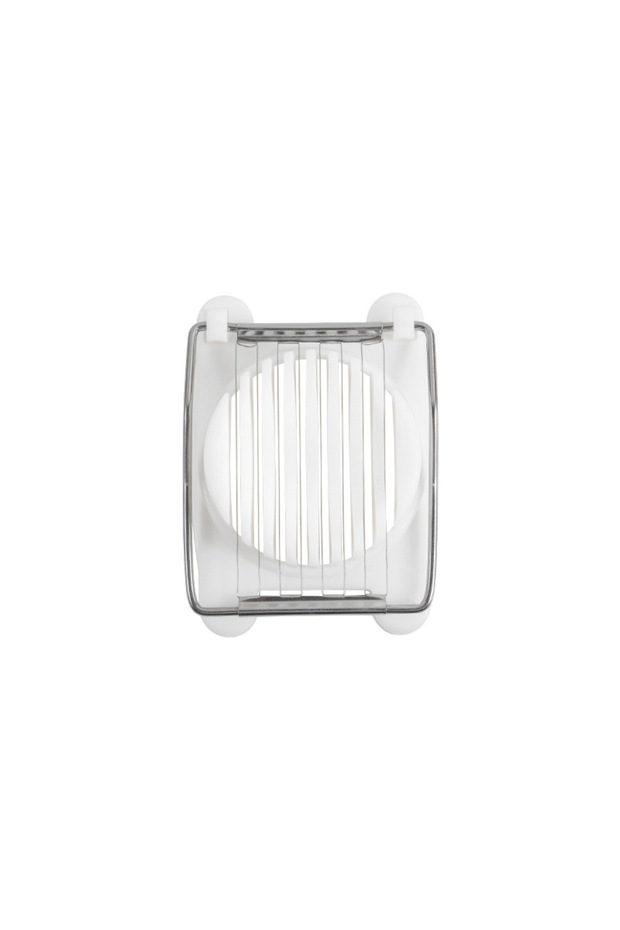 WHITE Plastic single-head egg cutter Egg sliced fancy split flap cut pine egg function egg cutter to