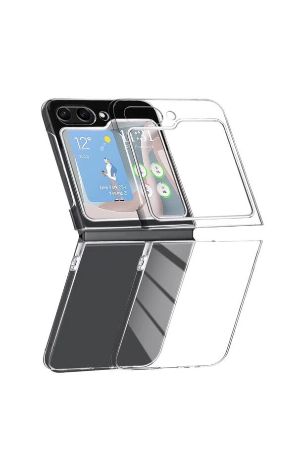 For Galaxy Z Flip 5 Transparent Case Case For Z Flip 5 6 Flip5 Flip6 Transparent Case Hard PC Bump