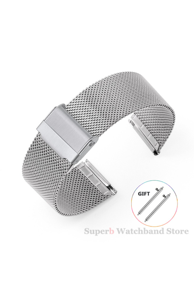 21mm Silver Milanese Strap Universal Bracelet Quick Release 18mm 20mm 22mm 12mm 14mm 16mm 17mm 19mm