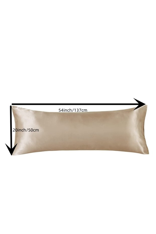 body Pillowcase Khaki 1pc Luxurious Satin Pillowcase for Hair and Skin Care Soft, Silky, Long Body P
