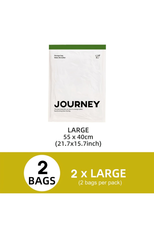 L-55x40cm 2pcs Vacuum Storage Bags, Hand-Rolled Travel Vacuum Storage Bags For Towels, Socks, Clothe