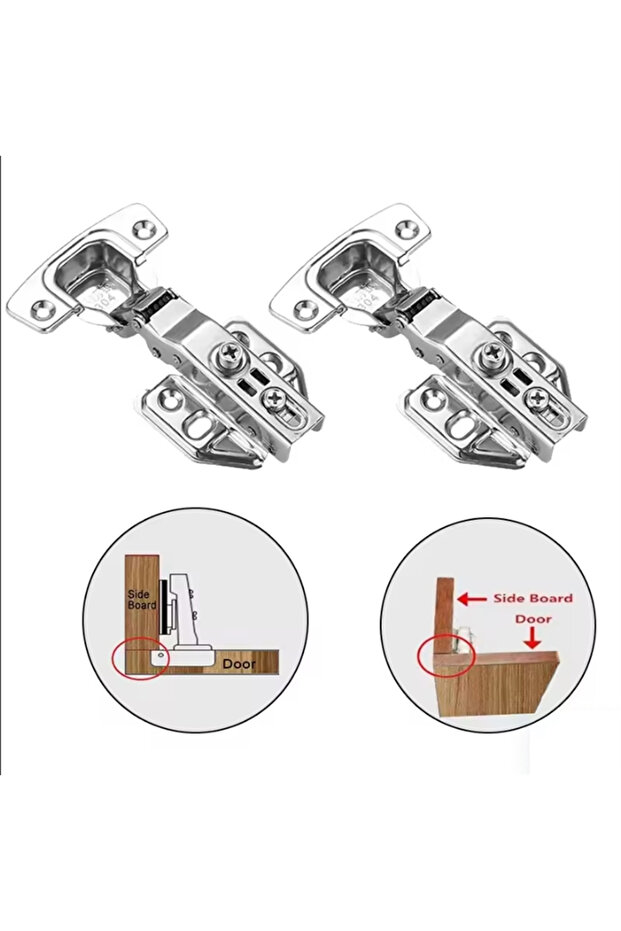Full Overlay 2PCS 2-8 Pcs Stainless Steel Cabinet Door Hinges Hydraulic Damper Buffer Soft Close Qui