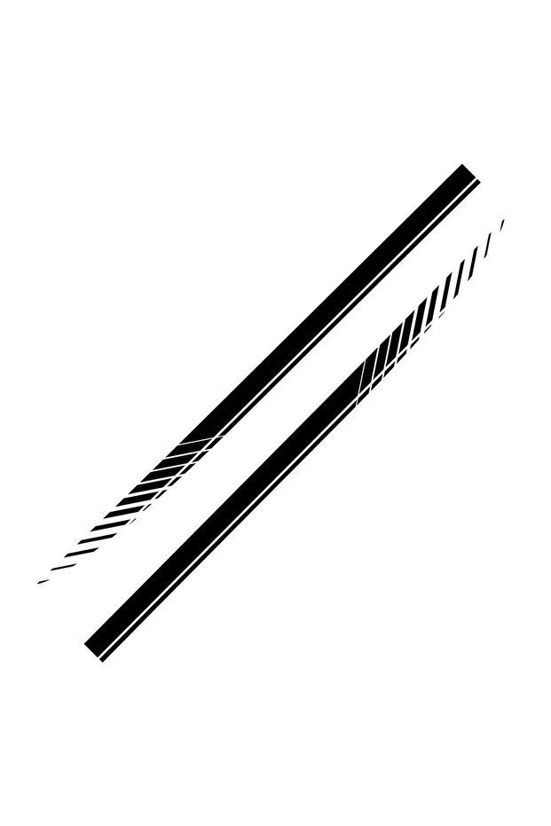 Glossy Black 2pcs Both Sides Car Vinyl Wrap Black Car Stickers Race Stripes Vinyl Auto Tuning for BM