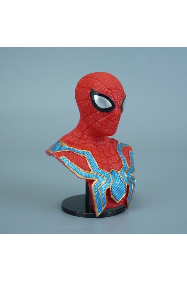Bandai C 9cm Anime The Avengers Figure Kneeling Iron Man Spider-Man Black Panther Action Figures Pvc