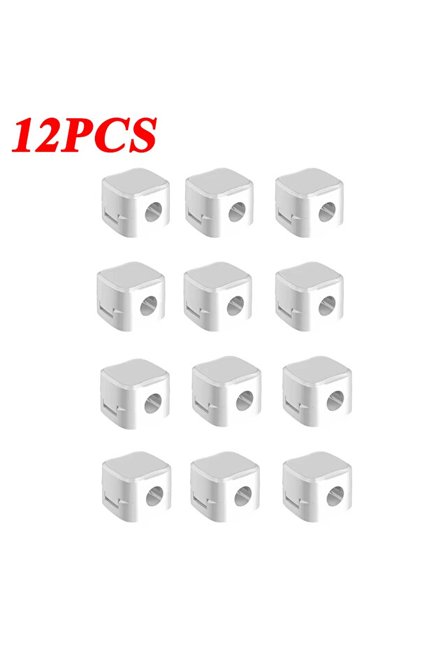 white 12pcs Magnetic Cable Clip Cable Holder Adhesive Wire Keeper Cord Cable Organizer Winder For Ho