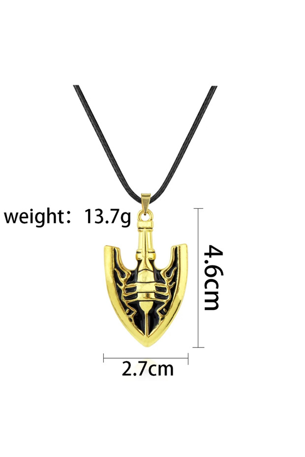 N858-leather Anime JOJOS BIZARRE ADVENTURE Necklace Red Stone Of Aja Cosplay Pendant Necklace Chain