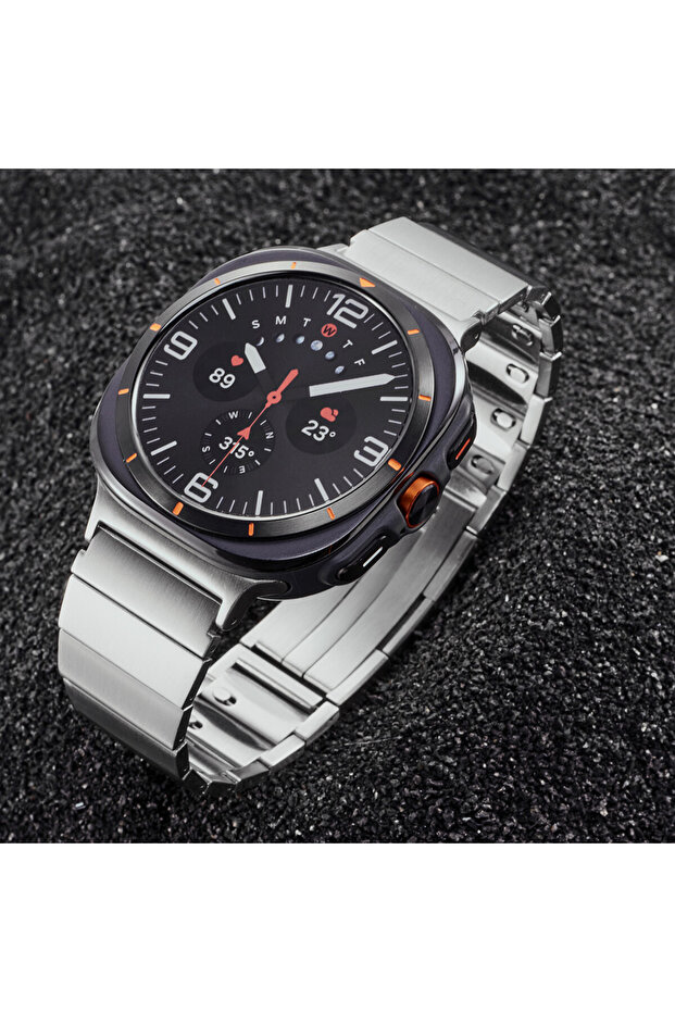Galaxy 8Classic 46mm silvery Luxury Metal Strap for Samsung Galaxy Watch 8/8Clssic 40mm 44mm 46mm Re