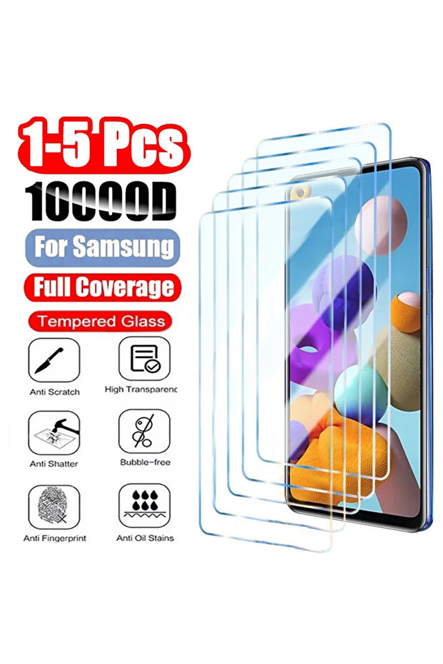 Galaxy A14 2PCS Tempered Glass 1-5PCS Tempered Glass For A54 A13 A34 A12 A53 A14 A71 A52 A23 A70 A5