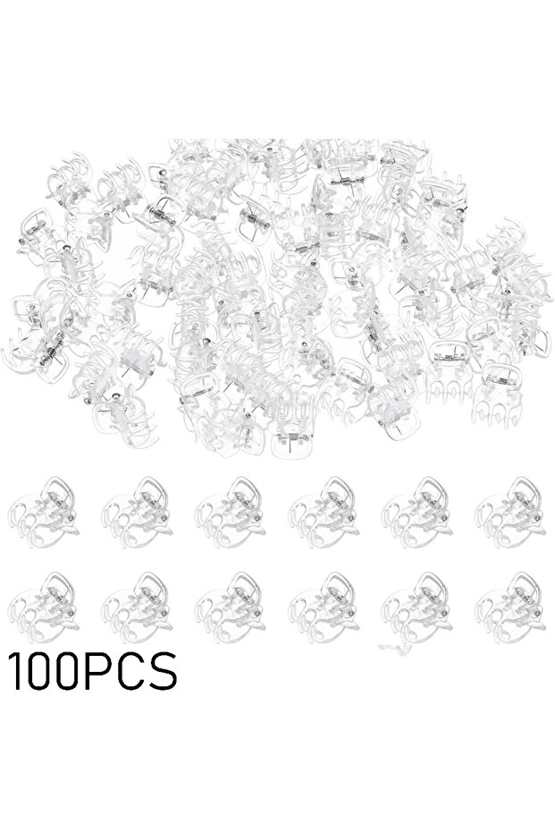 100PCS 30/50/100Pcs Transparent 6 Claws Orchid Clips Plastic Butterfly Flowers Support Clear Fixer F