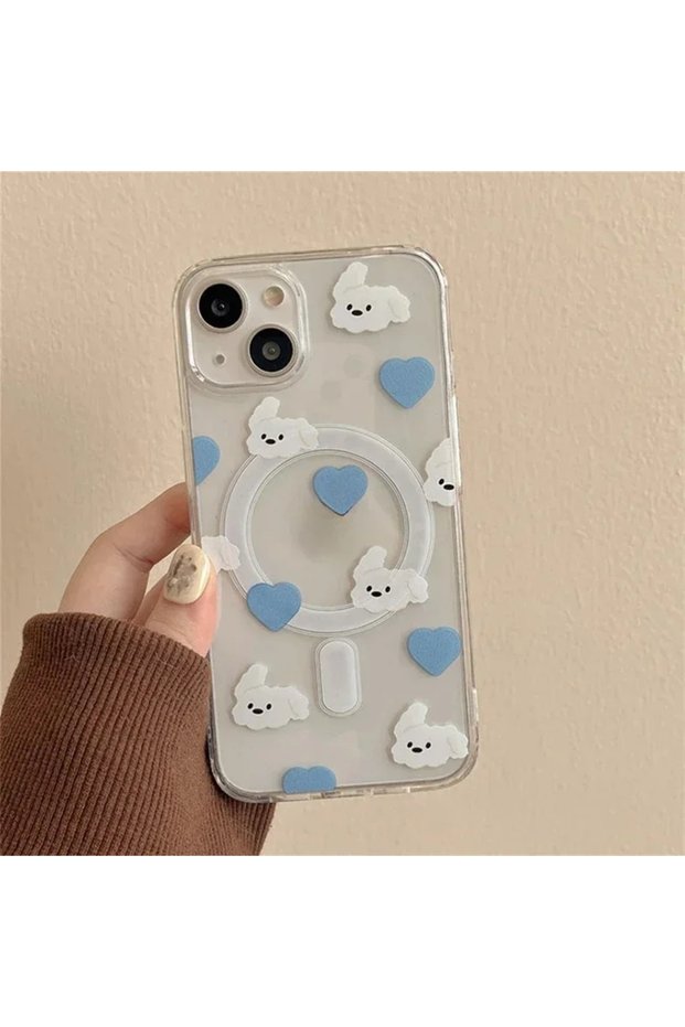 iPhone17 Pro A Heart Kawaii Puppy for Magnetic Phone Case for iPhone 17 AIR 16E 11 12 13 14 15 Pro M
