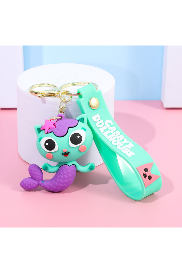 6 cm KC3523 Gabby Dollhouse Keychain 3D Doll Pendant Handmade Backpack Accessories Creative Keychain