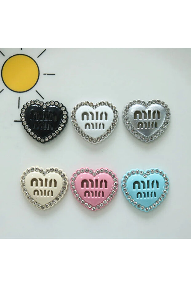 6pcs-Mix 3/6pcs Explosions Full Diamond Love Hollow Min Letter DIY Accessories Flat-bottomed Patch J