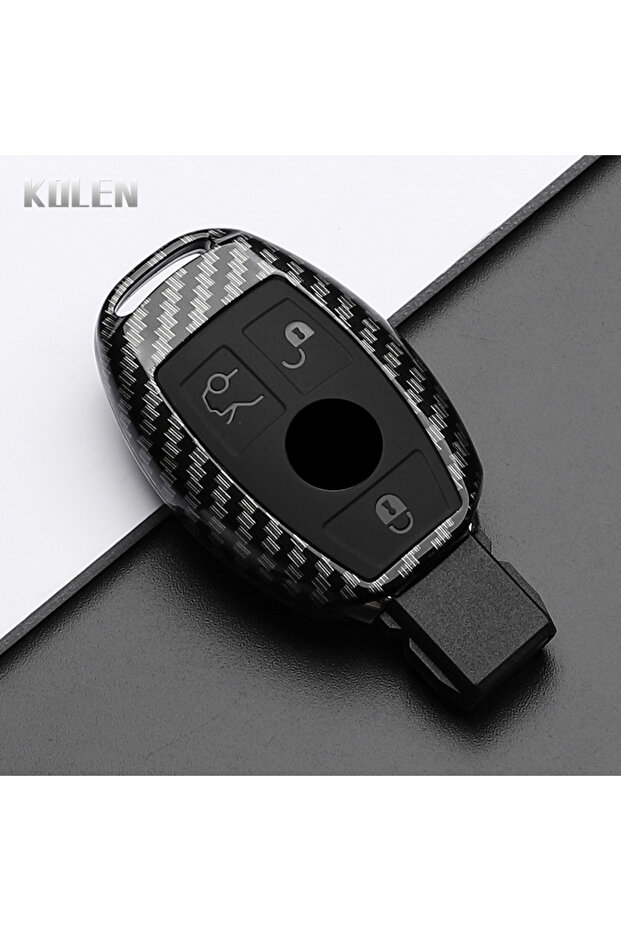 A3 Carbon ABS Carbon Fiber Style Car Key Case Cover For Mercedes Benz A B C E Class GLS GLA GLK GLC