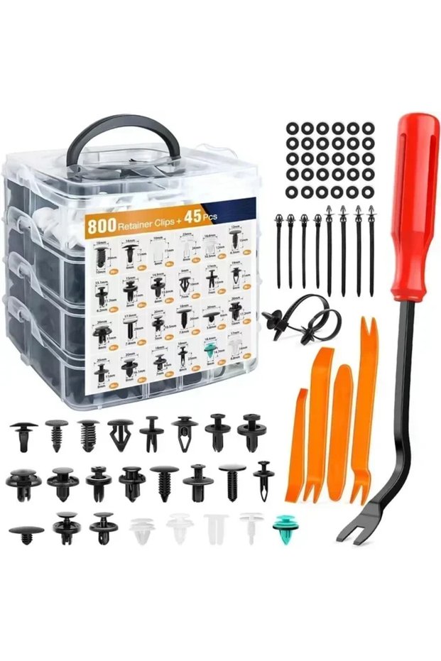 800 Pcs with Tool 800pcs Car Plastic Retainer Clips Kit 680pcs Auto Fender Push Pin Rivet Door Trim