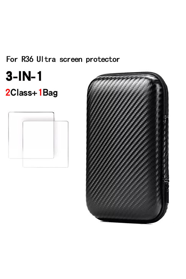 Stripe Bag 2Class TOFON Transparent Protective Case for R36 Ultra Game Console Storage Bag EVA Shell
