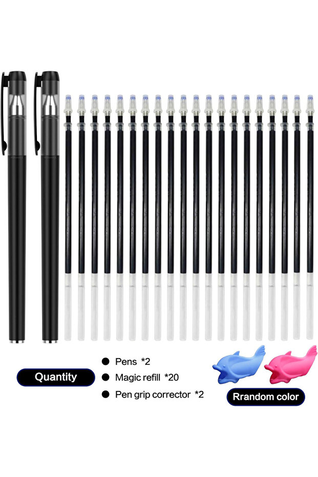 20 ink set Magic Pens Refills Disappearing Ink for Grooved Handwriting Workbook Reusable Auto Vanish