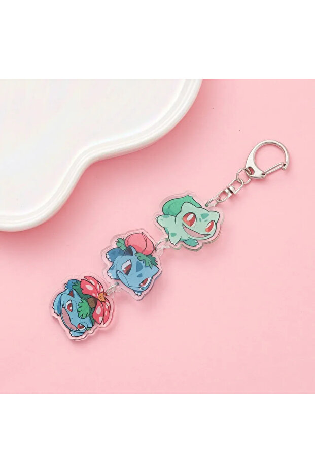 12cm 23 Pokémon Anime Acrylic keychain Eevee Charmander Gengar Bulbasaur Cartoon Bag Pendant cute cr