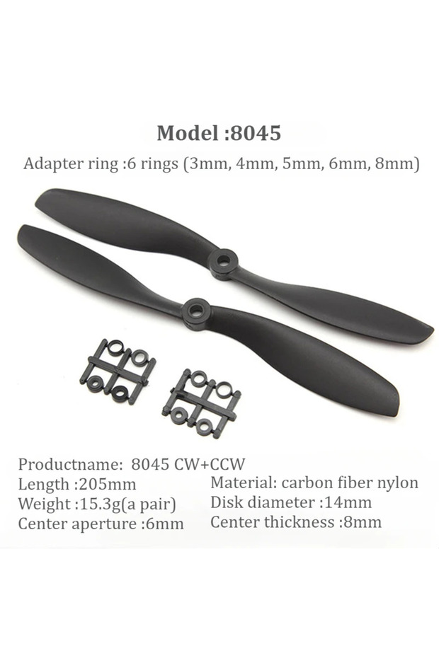 A pair 8045 1Pair Gemfan Carbon Fiber Nylon CW CCW PROP 8038 8045 9047 1045 1147 1238 1447 Propeller
