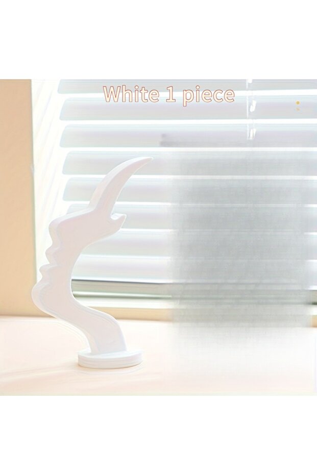 White 1piece 2pcs Abstract Face Design Eyeglass Holder & Fashion Glasses Storage Rack for Home Offic