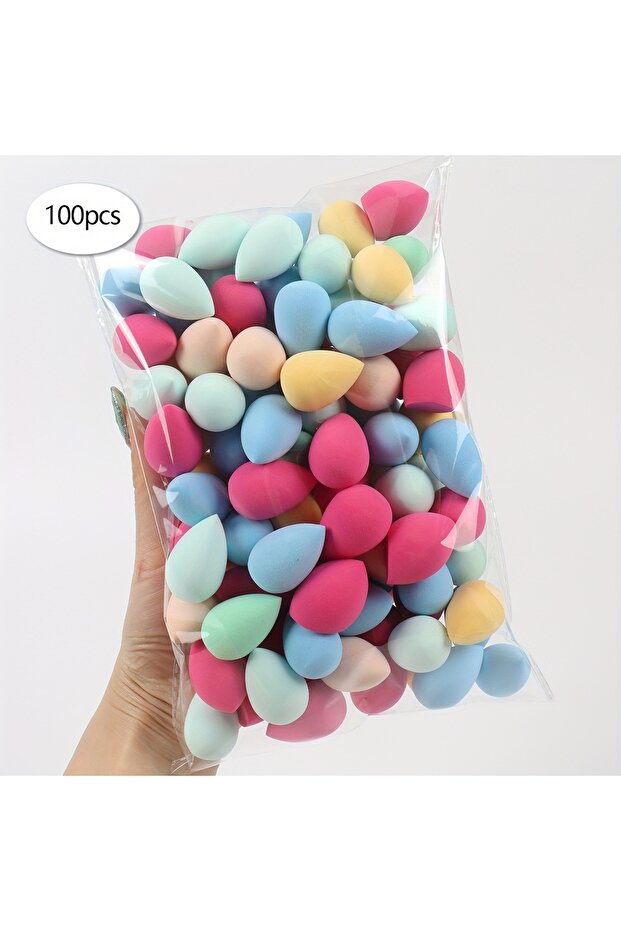 A-100PCS-XFP-MIX3 20/50/100PCS Mini Makeup Sponges - Latex-Free, Water-Activated Blenders for Founda
