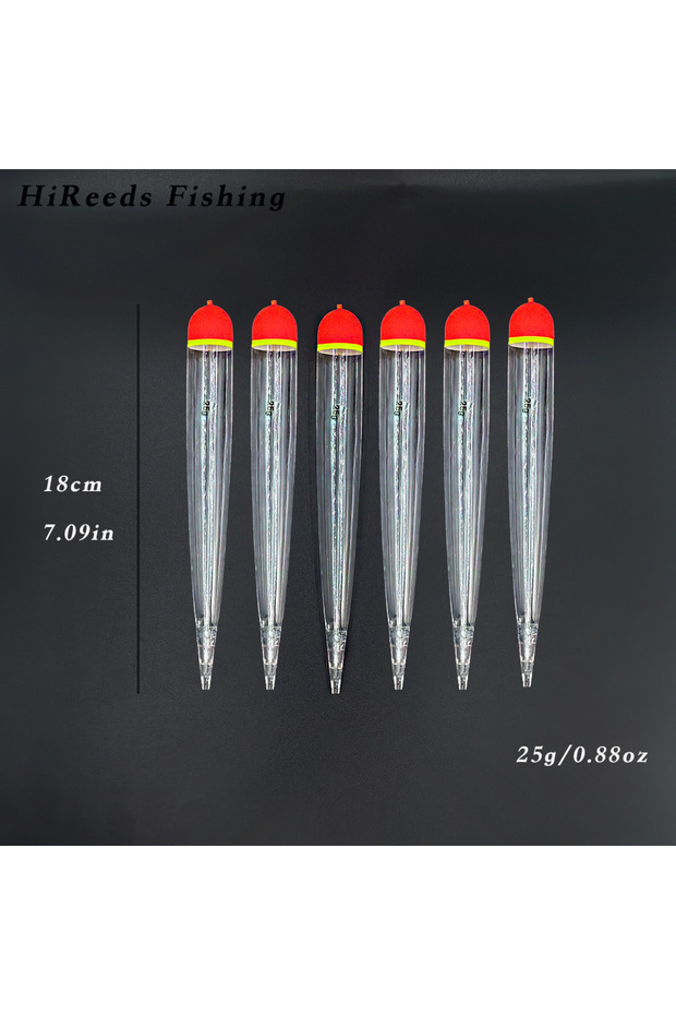 25g 6pcs 6 PCS Hireeds Fly Fishing Floats High-Index Plastic Vertical Bobbers for Salmon & Trout | T
