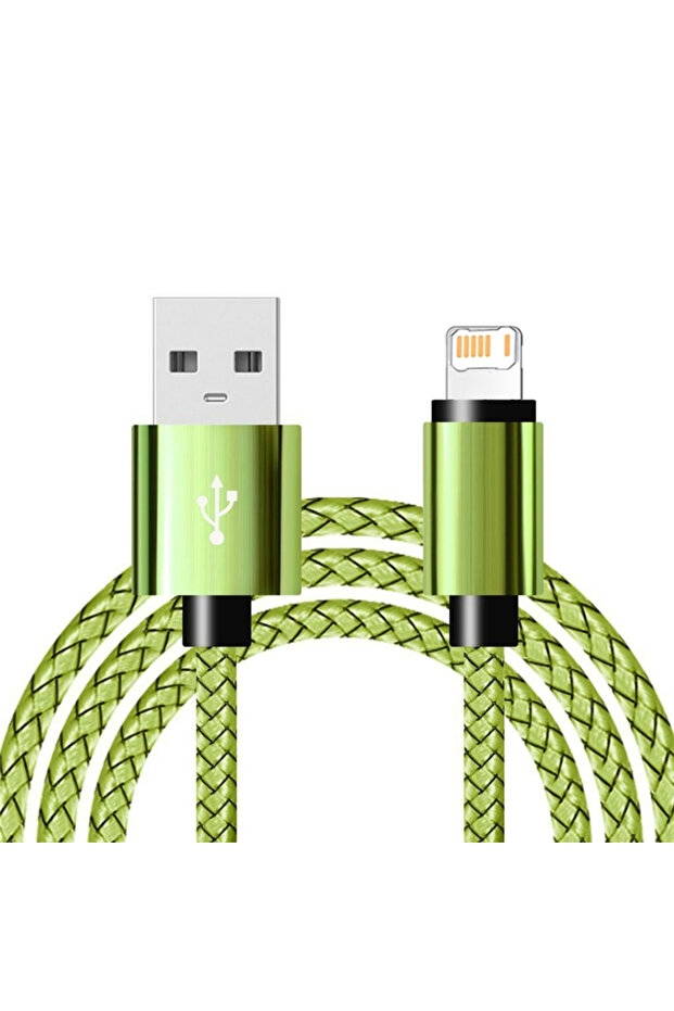 3m Green USB Fast Charging Nylon Braided Cable For iPhone X XR XS 11 12 13 14 Pro Max 6 6S 7 8 Plus