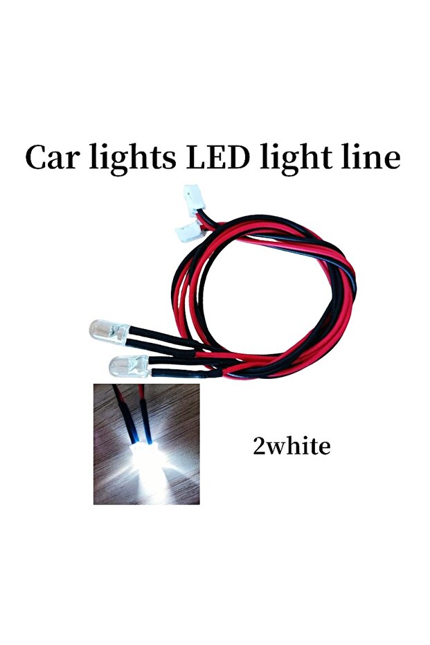 طقم إضاءة LED أبيض مزدوج للمحاكاة، 12 مصباحًا، للفرامل والتوجيه، لسيارات التحكم عن بعد بمقياس 1/10.