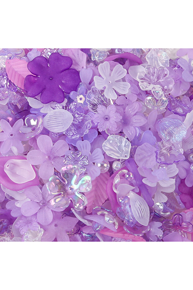 100g Purple 20g/100g Acrylic Assorted Beads Flower Star Butterfly Candy Acrylic Kawaii Beads for DI