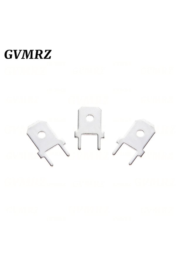 6.3 Weld Sheet 100PCS/lot 4.8mm 6.3mm PCB Spade Terminal Connector Cold Press Tab Solder Lug Male C