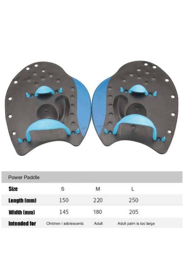 Blue M A Swimming Paddles Fins Flippers Girdles Correction Water Sport Hand Webbed Gloves for Adult