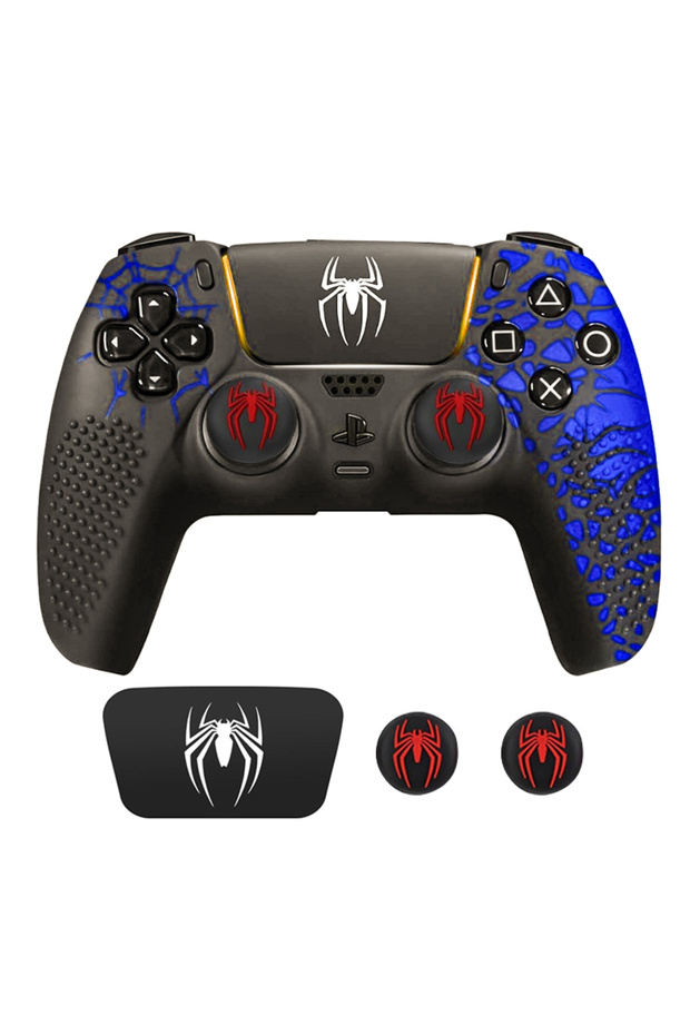 06 Controller Skin Shell for PS5 Controller Silicone Cover Case with Thumb Grip Gaps Touch Pa...