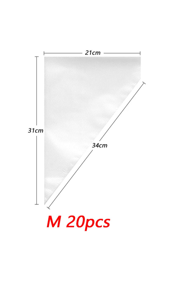 M 20pcs 100/50/20 PCS S/M/L Disposable Pastry Bag Cake Cream Decorating Bag Icing Kitchen Baking Pip