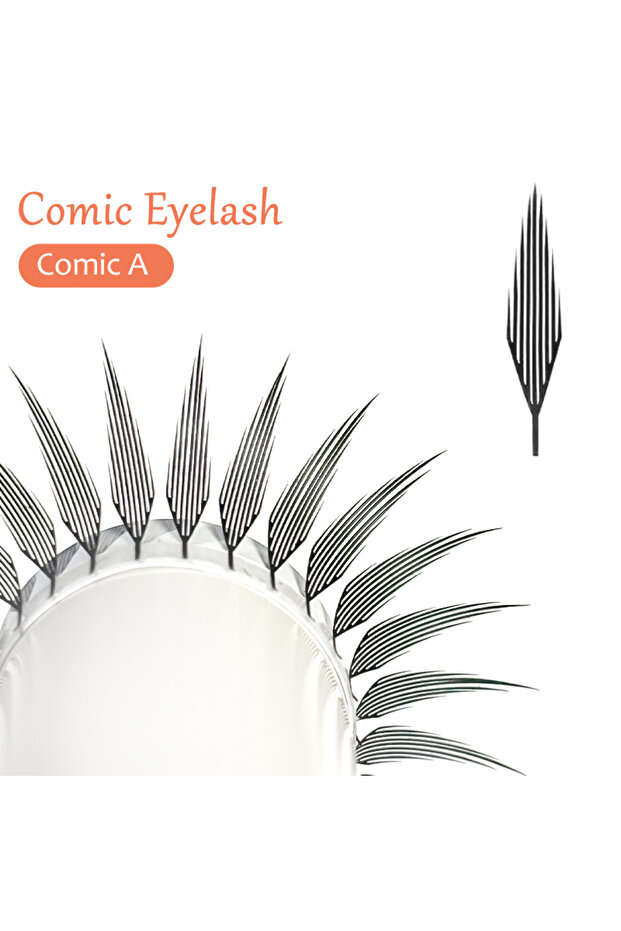9-15 Mix 0.05mm D A COMIC EYELASH DIYDAY Comic Spire Eyelash Extension Premade Manga False Eyelashes