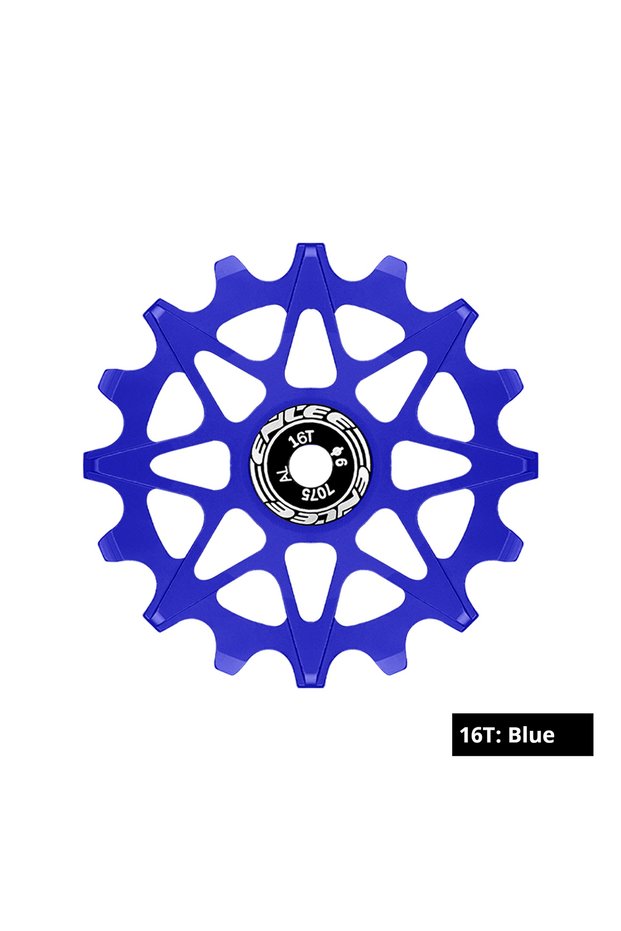 TaoCi 16TBlue ENLEE Bicycle Rear Derailleur Positive And Negative Tooth Ceramic Guide Wheel Mountain
