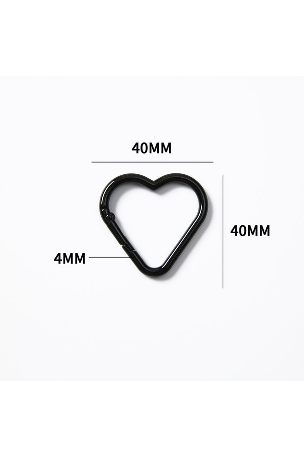 1 pcs Black 1/5/10/20pcs Colorful Heart-shaped Aluminum Carabiner Keychain Clip Hook Hanging Buckle