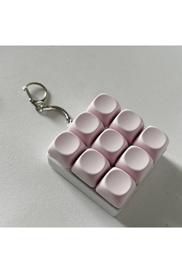 I Relaxing DIY Keyboard Fidget Keychain Keycap Keys Button Finger Keyboard Cap 4/9Keys Relief Stres.