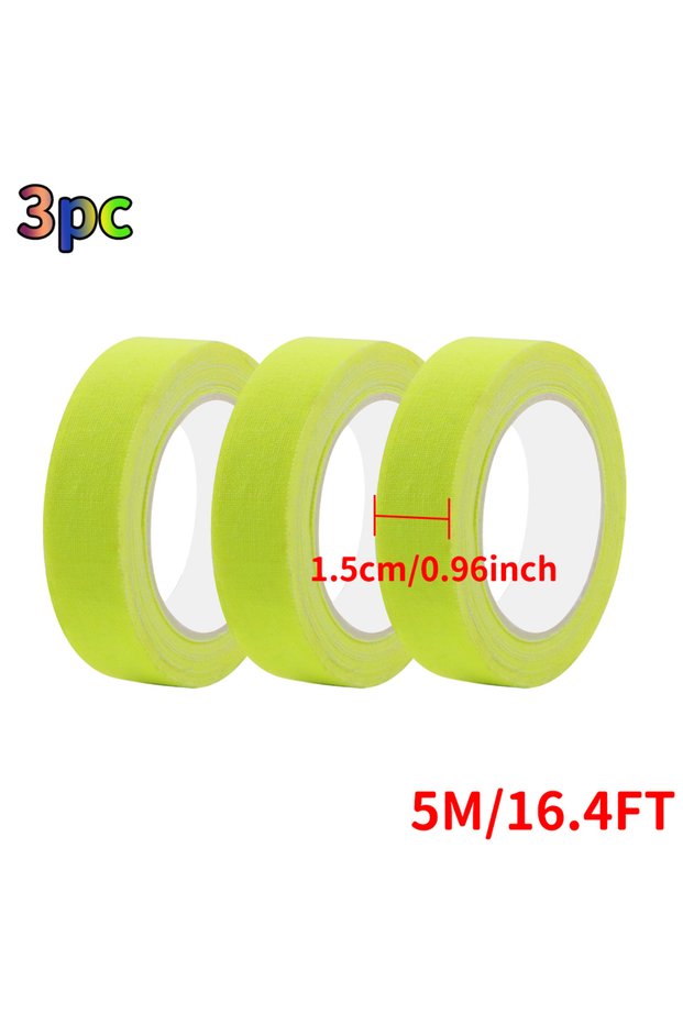 yellow UV Blacklight Reactive Fluorescent Cloth/Neon Gaffer Tape, Super Bright Spike Tape for Glow P