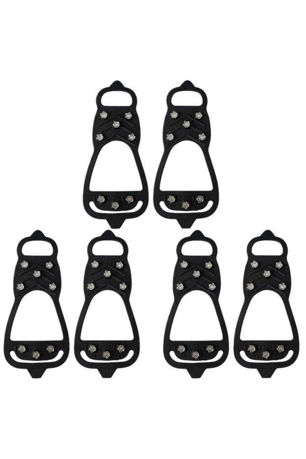 3Pairs B Outdoor Ice Cleats Anti Slip Shoe Covers Steel Studs Crampons for Walking on Snow and Icy R