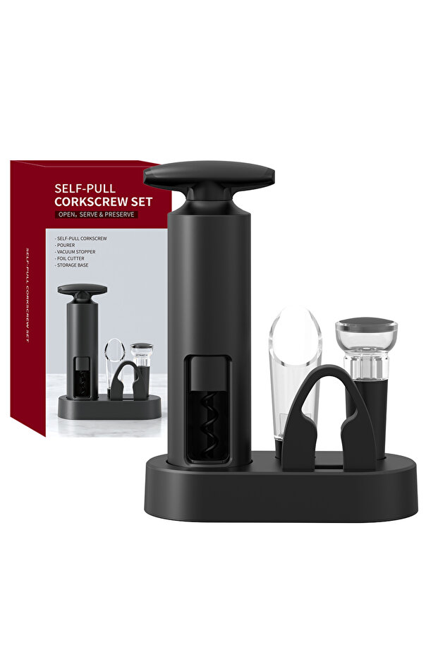 5 in 1 Wine Opener Professional Waiters Corkscrew Wine Bottle Opener with Foil Cutter, Wine Pourer,