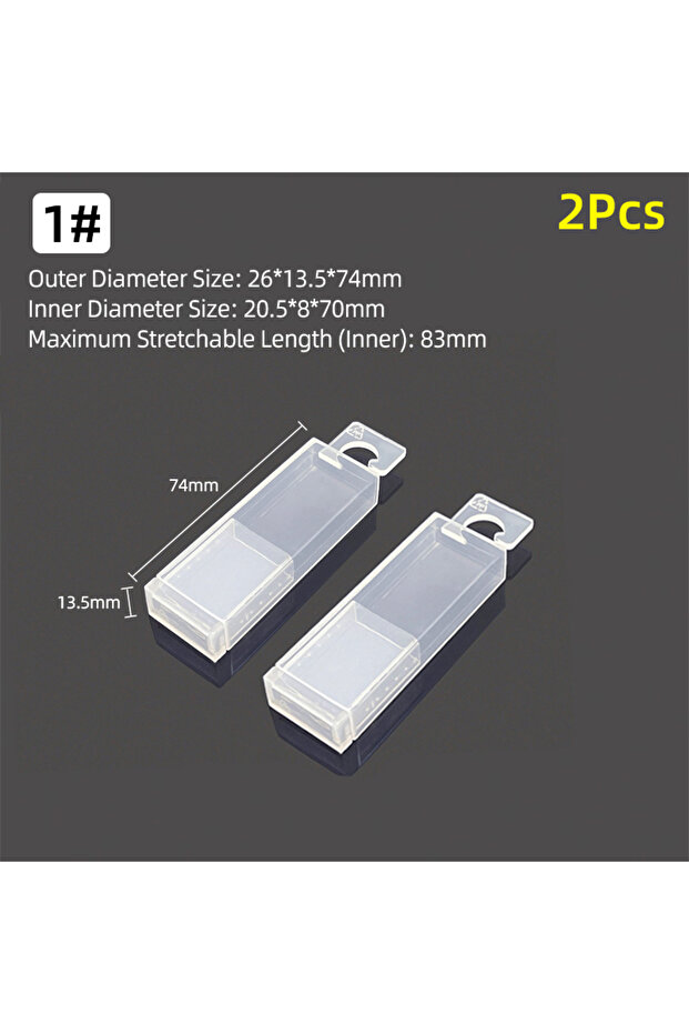 2Pcs 1-(1-4mm) Tool Box Parts Storage Box Drill Milling Cutter Boxes Rectangular Telescopic Box Twi