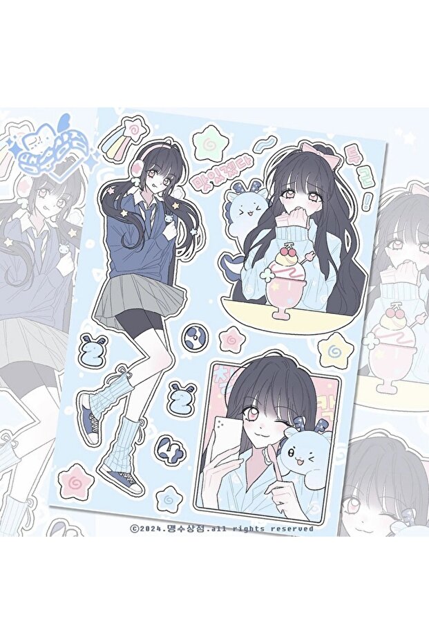 02 Korean Cute Sweet Cool Cartoon Lovers Character Stickers Hand Account Diary Notebook Scrapbook Ch