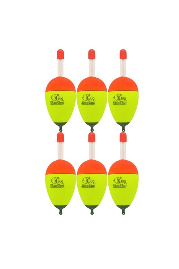 6pcs 30g 3/6/9pcs 10/20/30/40/50g EVA Luminous Fishing Night Float Light Stick Foam Plastic Bobber S