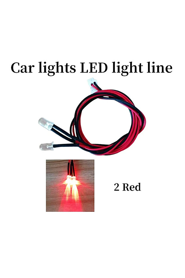 Two red Simulation Flash Light 12 LED Lighting Kit Steering Brake for 1/10 Scale Models RC Car Yokom