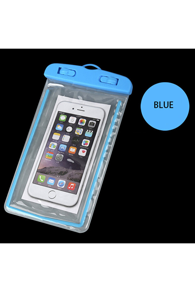Blue Floating Airbag Waterproof Bag Phone Case For iPhone 11 12 13 14 15 16 17 Pro Max S25 S24...