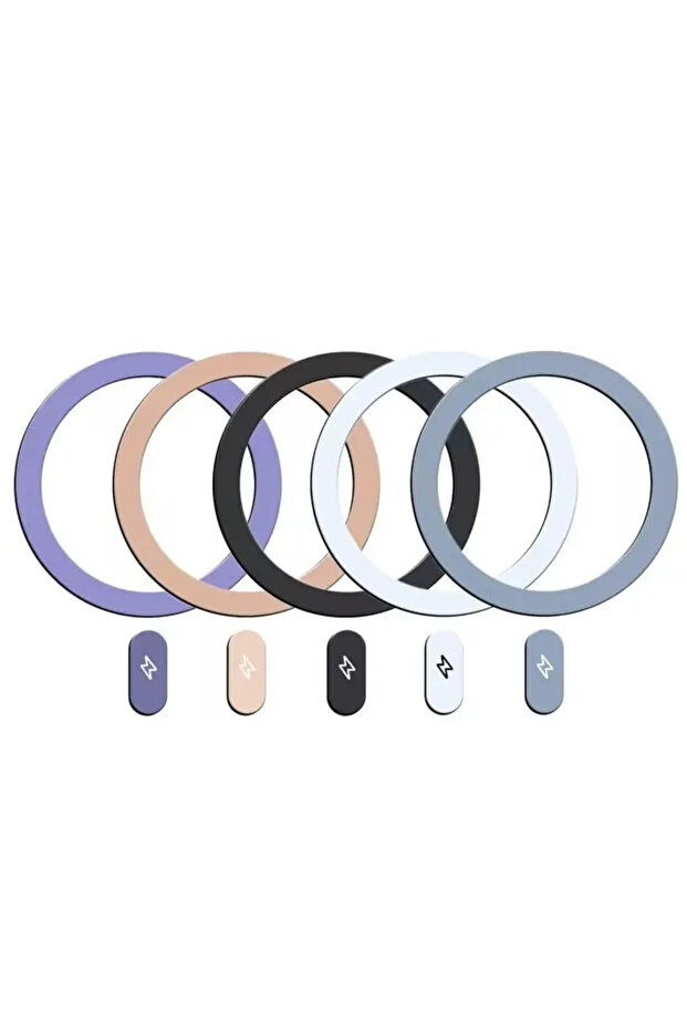 5 Mixed A 5-1Pcs Metal Plate Sticker Rings for Iphone15 16 13 Magnetic Adhesive Ultra-Thin Metal Pla