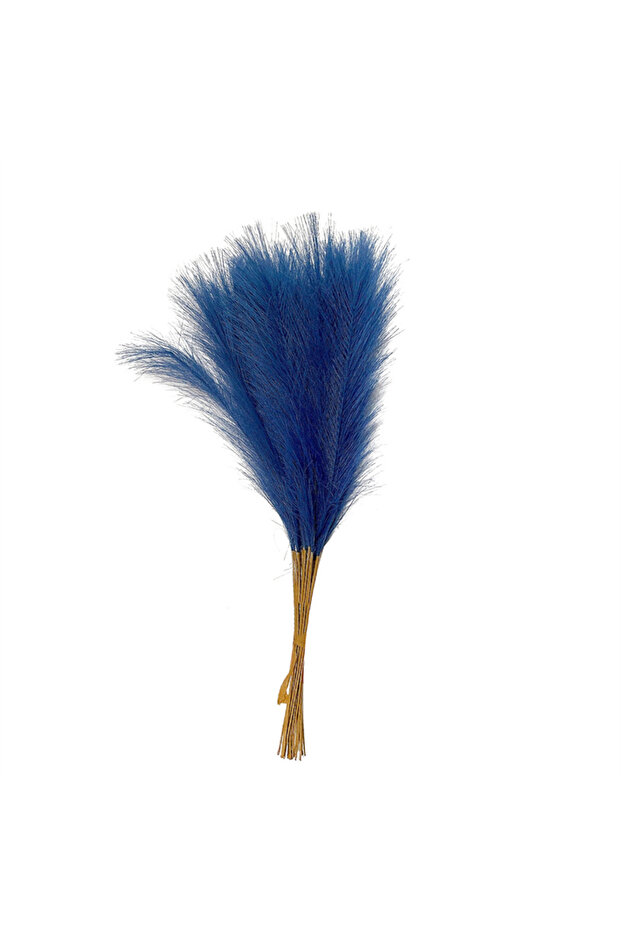 10PCS Peacock Blue 55CM 10PCS Fluffy Pampas Grass Boho Decor Flower Fake Plant Reed Simulated Weddin