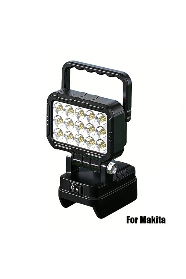 For Makita Black For Dewalt/Makita/Milwaukee Battery Portable LED Work Light With USB Port 3'' Flash