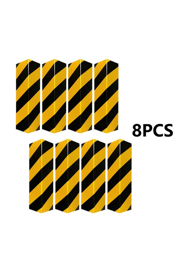 8PCS Car Door Protector Foam Edge Bumper Self-Adhesive Reflective Warning Parking DIY Safety Padding